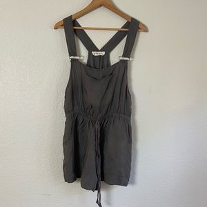 Molly green dark gray overall romper size medium